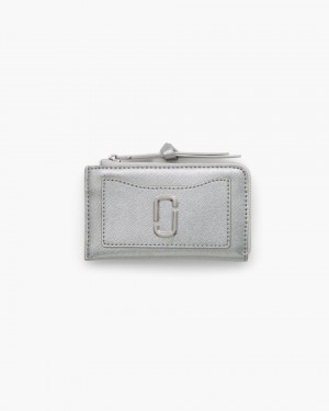 Portofel Mic Marc Jacobs The Metallic Utility Snapshot Top Zip Multi Wallet Dama Argintii | 26734LWUK