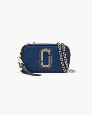 Snapshot Geanta Marc Jacobs The Denim Chain Snapshot Dama Albastru Deschis Inchis | 57310GHNF