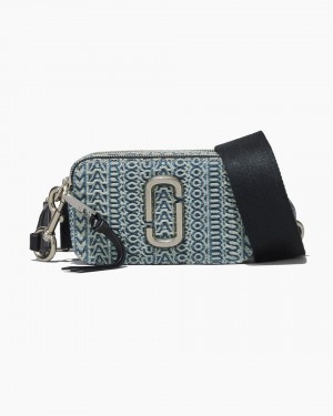 Snapshot Geanta Marc Jacobs The Washed Monogram Denim Snapshot Dama Portocalii Albastri | 93268SOEG