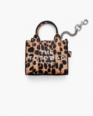 Talismane Marc Jacobs The Cheetah Nano Tote Charm Dama Negrii Colorati | 12785UAPR