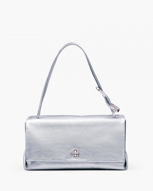The Dual Bag Marc Jacobs The Metallic Large Dual Bag Dama Argintii | 95486RTVQ