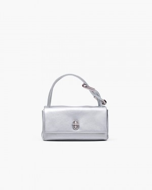 The Dual Bag Marc Jacobs The Metallic Mini Dual Bag Dama Argintii | 56128EDRM
