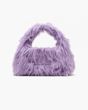 The Sack Bag Marc Jacobs The Faux Fur Mini Sack Bag Dama Violet | 31098YDKG