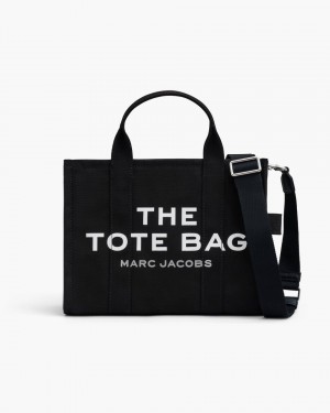 The Tote Bag Marc Jacobs The Canvas Medium Tote Bag Dama Negrii | 24861EKPN