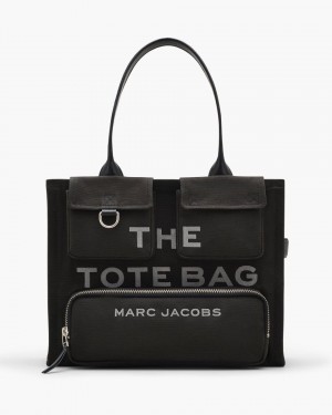The Tote Bag Marc Jacobs The Cargo Canvas Large Tote Bag Dama Negrii | 31042RCKU