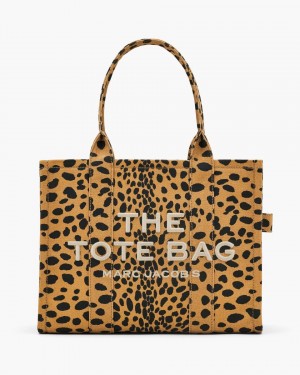 The Tote Bag Marc Jacobs The Cheetah Canvas Large Tote Bag Dama Negrii Colorati | 19247GUPM
