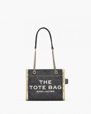 The Tote Bag Marc Jacobs The Denim Chain Small Tote Bag Dama Negrii Albastru Deschis | 82795ATVK