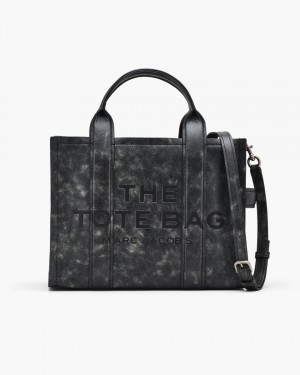 The Tote Bag Marc Jacobs The Distressed Leather Medium Tote Bag Dama Negrii | 17945FSRK