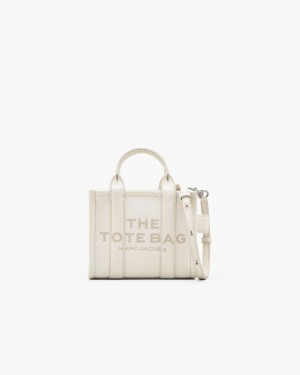 The Tote Bag Marc Jacobs The Leather Crossbody Tote Bag Dama Argintii | 02357KLYE
