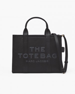 The Tote Bag Marc Jacobs The Leather Medium Tote Bag Dama Negrii | 18637CTZX