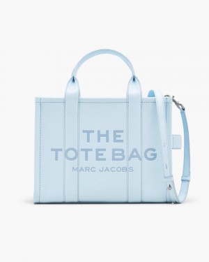 The Tote Bag Marc Jacobs The Leather Medium Tote Bag Dama Albastri | 48902UTSV