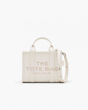 The Tote Bag Marc Jacobs The Leather Small Tote Bag Dama Argintii | 82149CMDB
