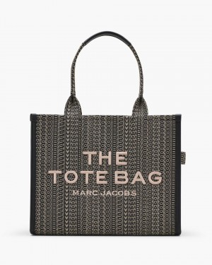 The Tote Bag Marc Jacobs The Monogram Jacquard Large Tote Bag Dama Bej Colorati | 24836YDMO