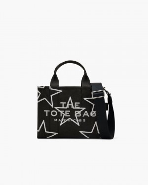 The Tote Bag Marc Jacobs The Star Canvas Small Tote Bag Dama Negrii | 16293WHFS
