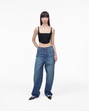 Topuri Marc Jacobs The Denim Bustier Dama Negrii | 08463WIME